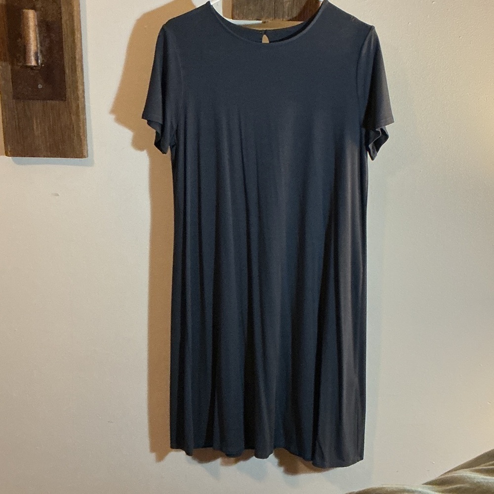J Jill Wearever Collection Elegant Navy Blue Dress